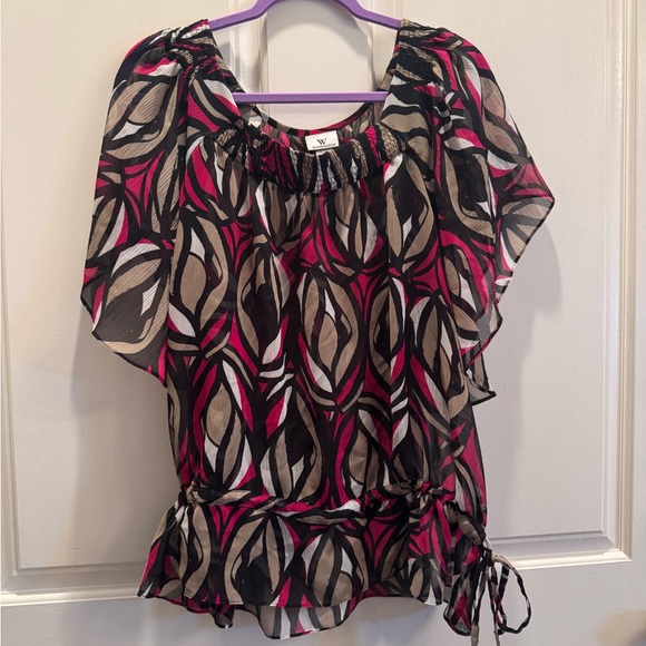 Worthington Tops - Worthington Multicolor Abstract Blouse